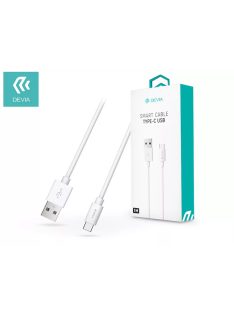   DEVIA USB - USB TYPE-C ADAT- ÉS TÖLTŐKÁBEL 1 M-ES VEZETÉKKEL - SMART USB TYPE-C 2.0 CABLE - WHITE