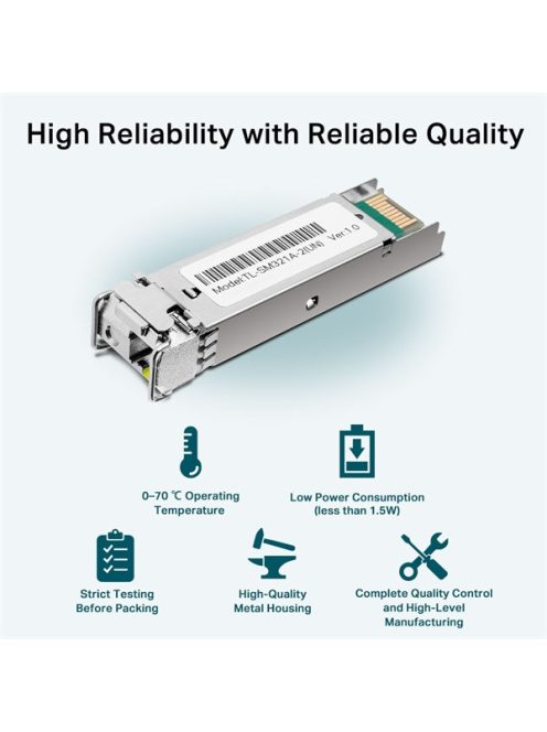 TP-LINK Switch SFP Modul 1000Base-BX WDM kétirányú 2km távolság, SM321A-2