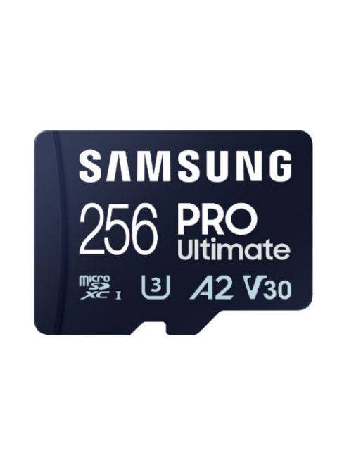 SAMSUNG Memóriakártya, PRO Ultimate microSD 256GB, Class 10, V30, A2, Grade 3 (U3), R200/W130