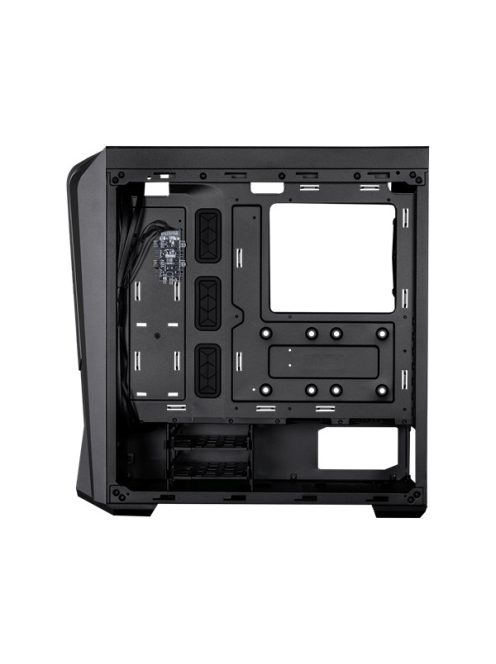 COOLER MASTER Ház, MASTERBOX 500, 2db Ventilátorral, Tápegység nélkül, Edzett üveg, fekete