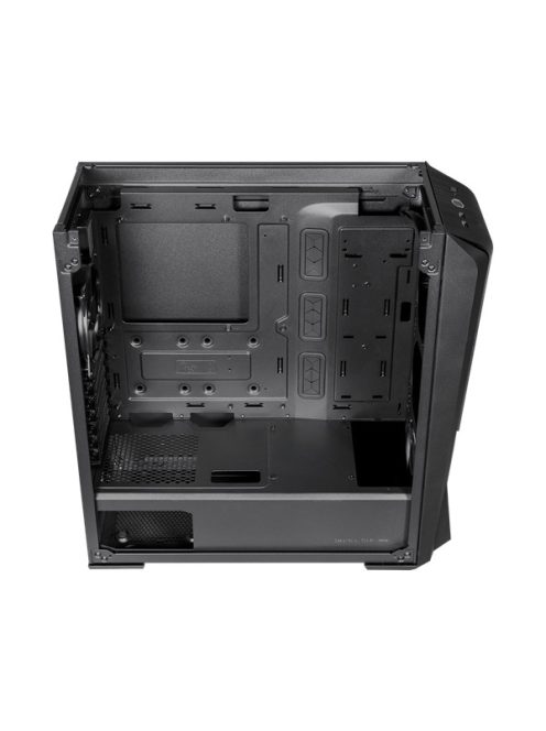 COOLER MASTER Ház, MASTERBOX 500, 2db Ventilátorral, Tápegység nélkül, Edzett üveg, fekete