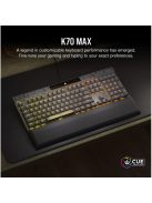 CORSAIR Vezeték Nélküli Billentyűzet Gaming, K70 MAX RGB, Mechanikus, MGX switch, fekete