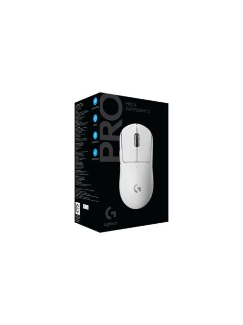 LOGITECH Egér - G Pro X SUPERLIGHT  2 Vezeték Nélküli Gaming LIGHTSPEED, Fehér