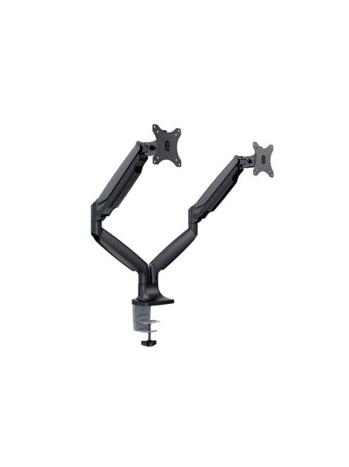 MULTIBRACKETS 2 karos asztali konzol, M Deskmount Gas Spring Dual Black (15-30", max.VESA: 100x100 mm, 9 kg)