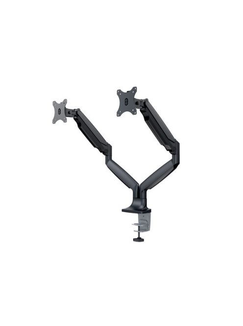 MULTIBRACKETS 2 karos asztali konzol, M Deskmount Gas Spring Dual Black (15-30", max.VESA: 100x100 mm, 9 kg)