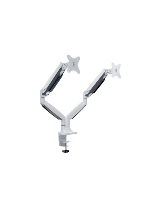 MULTIBRACKETS 2 karos asztali konzol, M Deskmount Gas Spring Dual White (15-27", max.VESA: 100x100 mm, 9 kg)