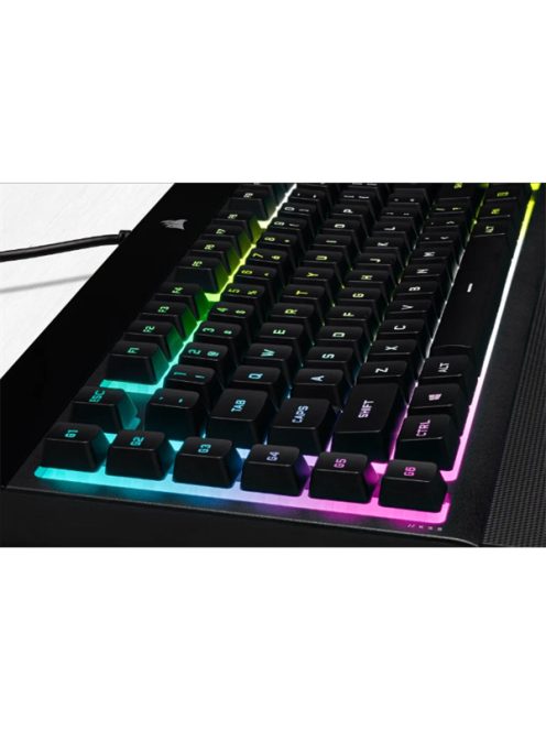 CORSAIR Vezetékes Billentyűzet Gaming, K55 RGB PRO XT, 6 programozható billentyű, Cseppálló, Csuklótámasz, US, fekete