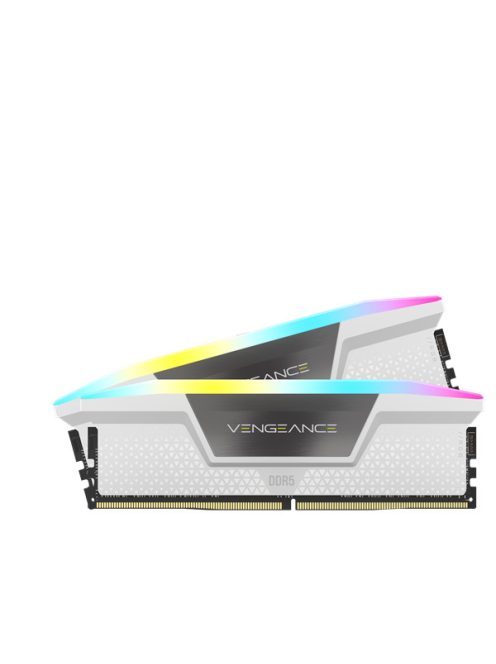 CORSAIR Memória VENGEANCE RGB DDR5 64GB 5600MHz CL40 INTEL XMP (Kit of 2), fehér