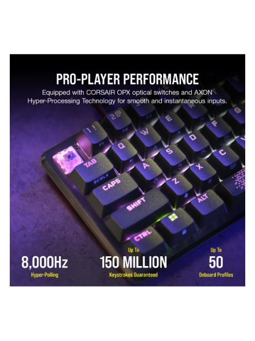 CORSAIR Vezetékes Billentyűzet Gaming, K65 PRO MINI RGB 65%, Optical-Mechanical, US, szürke