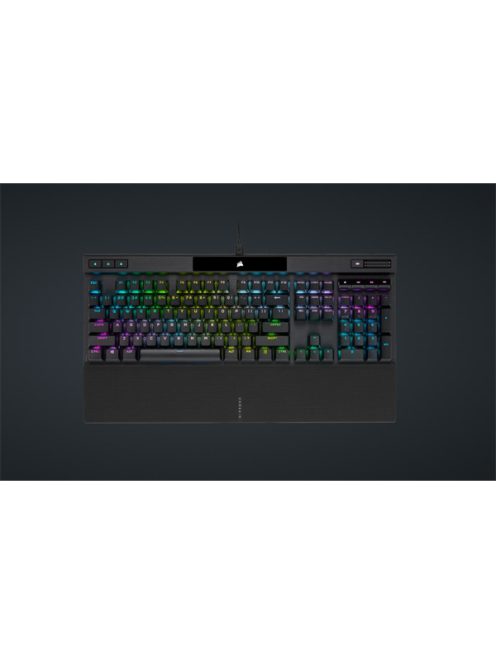 CORSAIR Vezetékes Billentyűzet Gaming, K70 RGB PRO, Mechanikus, CHERRY MX Red switch, Alumínium keret, US, szürke