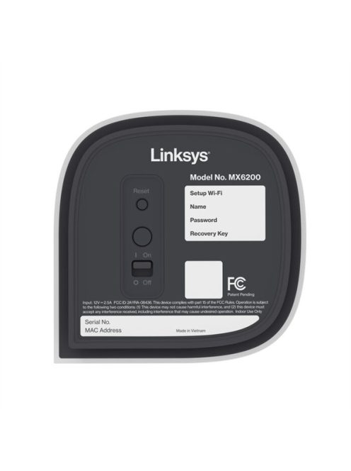 Linksys Velop Pro Mesh Router, Wifi 6E, 6Ghz, Tri-Band, AX5400, 1xWAN/LAN(1000mbps),  MU-MIMO, MX6201, 1pk