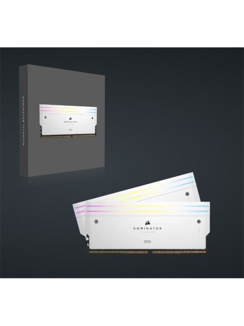 CORSAIR Memória DOMINATOR TITANIUM RGB DDR5 32GB 4800MHz CL30, INTEL (Kit of 2), fehér