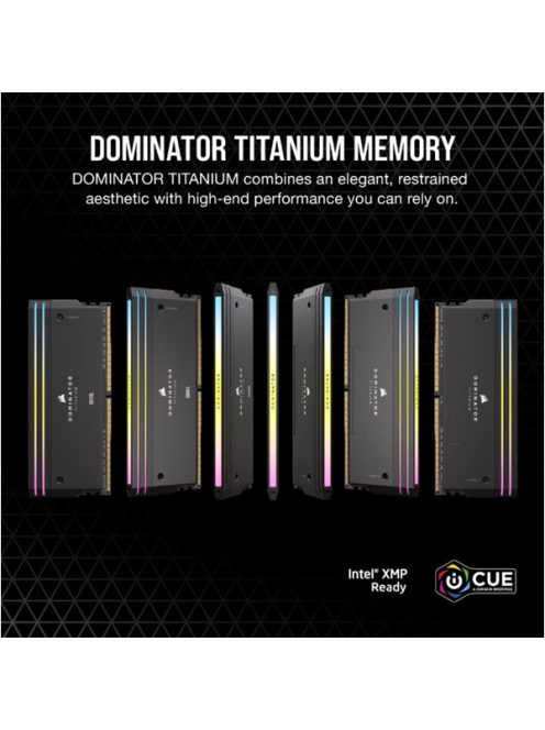 CORSAIR Memória DOMINATOR TITANIUM RGB DDR5 64GB 4800MHz CL36, INTEL (Kit of 4), fekete
