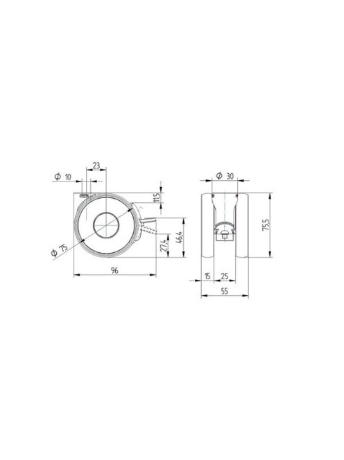 MULTIBRACKETS Gurulós padlóállvány, M Manual Floorstand 130Kg White SD (55-110", max.VESA: 900x600 mm)