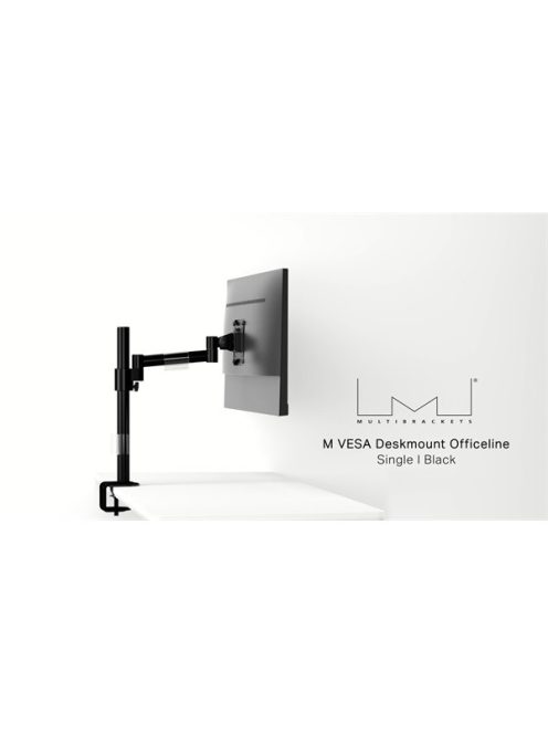 MULTIBRACKETS Asztali konzol, M VESA Deskmount Officeline Single I Black (15-30", max.VESA: 100x100 mm, 8 kg)