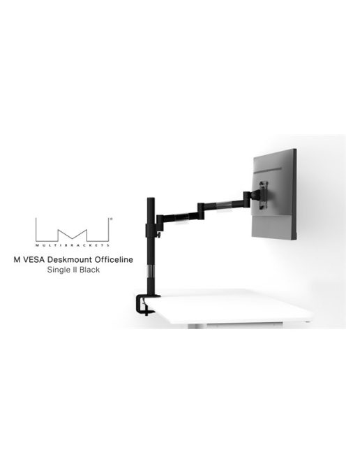 MULTIBRACKETS Asztali konzol, M VESA Deskmount Officeline Single II Black (15-30", max.VESA: 100x100 mm, 8 kg)