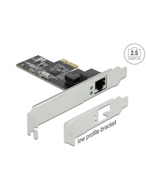 DELOCK PCI-E x1 Bővítőkártya > 1x RJ45 2.5 Gigabit LAN RTL8125