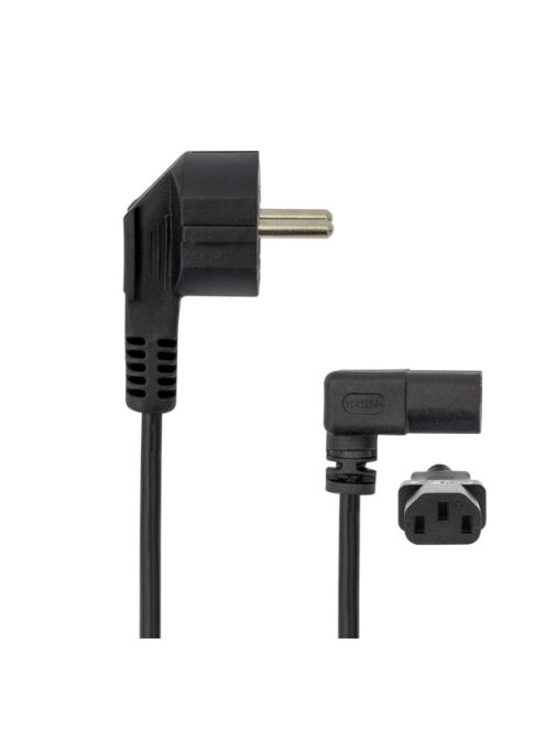 SBOX Kábel, CABLE C-13 PC - SCHUKO POWER, Angled 90°, 2 m