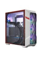 COOLER MASTER Ház Midi ATX MasterBox TD500 MESH V2 RYU, 4db ARGB Ventilátorral, Tápegység nélkül, Edzett Üveg, fehér