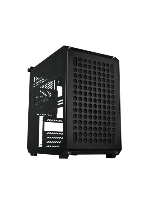 COOLER MASTER Ház Mid ATX QUBE 500 FLATPACK BLACK EDITION, 1db Ventilátorral, Tápegység nélkül, fekete