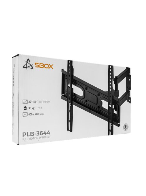 SBOX Fali konzol PLB-3644-2, WALL MOUNT (32-55", max. 35 kg, max.VESA: 400x400 mm)