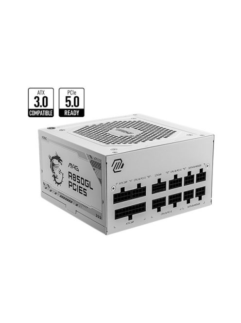 MSI Tápegység 850W 80+ Gold moduláris, Gen 5.0, fehér