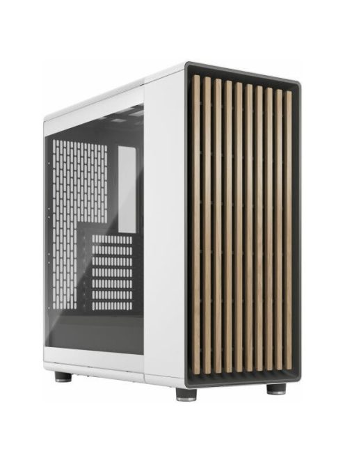 FRACTAL DESIGN Ház Midi ATX North Chalk TGC Tápegység nélkül, Fehér Üvegfalú