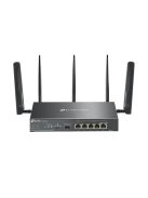 TP-LINK Vezetékes Omada AX3000 VPN Router 1xWAN(1000Mbps) + 4xLAN(1000Mbps) + 1xSFP + 1xSIM, ER706W-4G