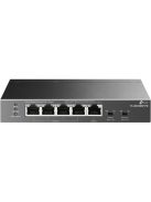 TP-LINK Switch 5x1000Mbps(1xPOE++/4xPOE+) Fémházas, TL-SG1005P-PD