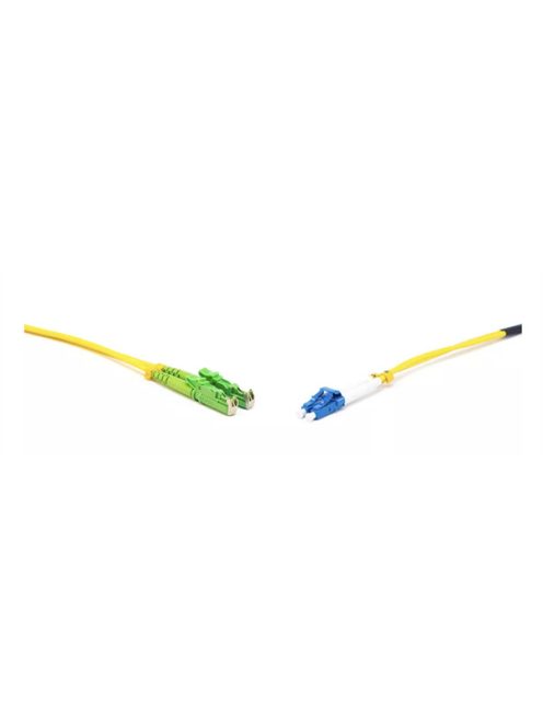 LINKEASY E2000/APC-LC/PC SM duplex patch kábel, OS2 G657.A1 fiber, LSOH 2m