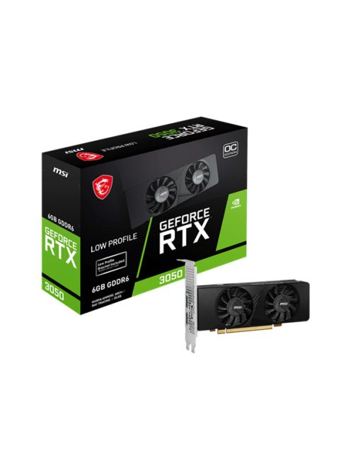 MSI Videokártya PCI-Ex16x nVIDIA RTX 3050 LP 6GB DDR6 OC