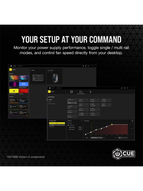 CORSAIR Tápegység Moduláris, HX1000i, 1000W, ATX3.0, PCIe5.0, 14cm, BOX, Platinum