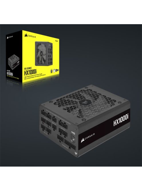 CORSAIR Tápegység Moduláris, HX1000i, 1000W, ATX3.0, PCIe5.0, 14cm, BOX, Platinum