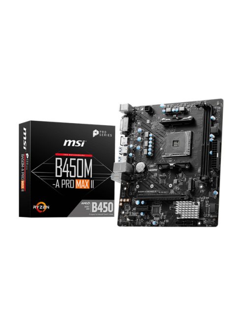 MSI Alaplap AM4 B450M-A PRO MAX II AMD B450, mATX