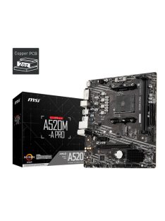 MSI Alaplap AM4 A520M-A PRO AMD A520, mATX