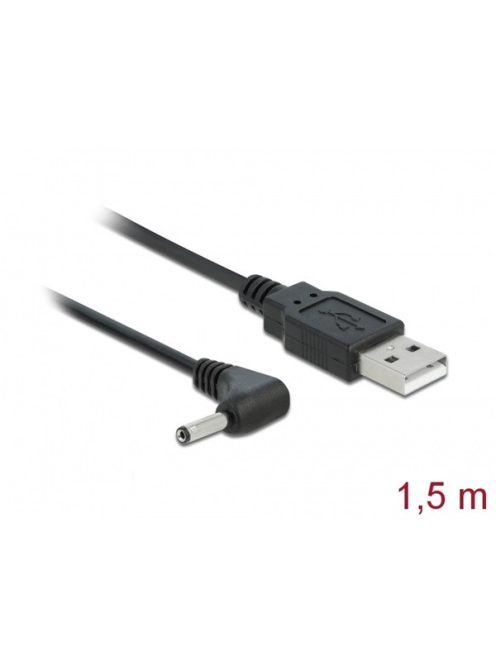 DELOCK Tápkábel USB > DC 3.5 x 1.35mm male 90 fokos 1.5m