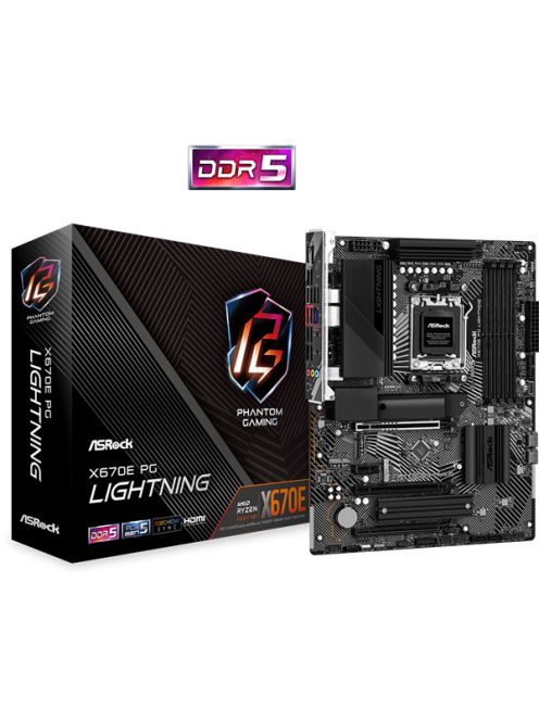 ASROCK Alaplap AM5 X670E PG LIGHTNING AMD X670, ATX