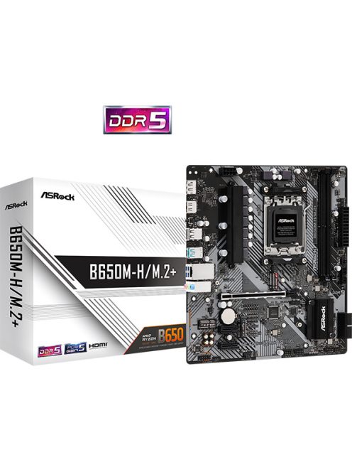 ASROCK Alaplap AM5 B650M-H/M.2+ AMD B650, mATX