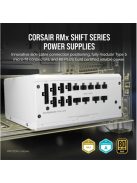 CORSAIR Tápegység Moduláris, RM850x Shift White, 850W, 14cm, 80+ Gold