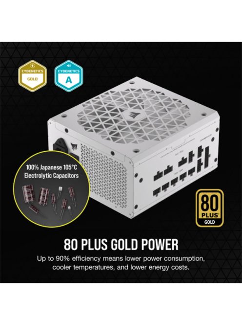 CORSAIR Tápegység Moduláris, RM850x Shift White, 850W, 14cm, 80+ Gold