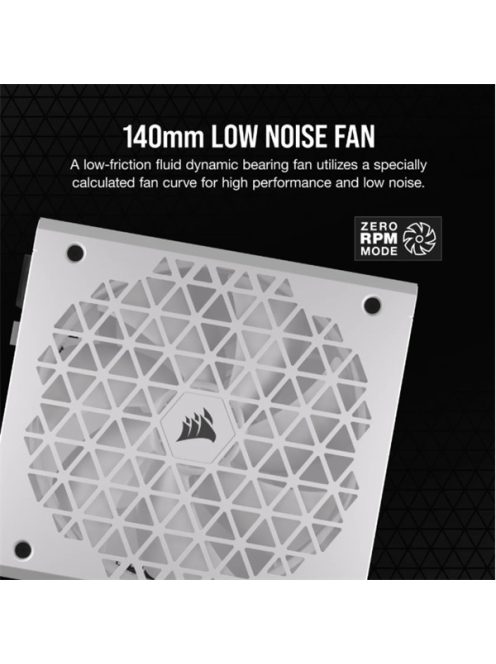 CORSAIR Tápegység Moduláris, RM850x Shift White, 850W, 14cm, 80+ Gold