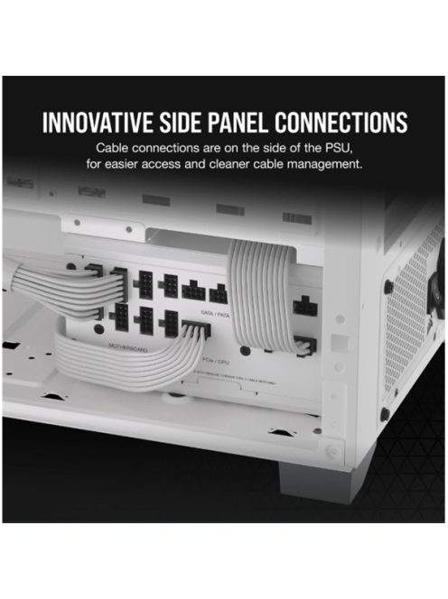 CORSAIR Tápegység Moduláris, RM1000x Shift White, 1000W, 14cm, 80+ Gold