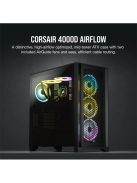 CORSAIR Ház 4000D AIRFLOW, Tápegység nélkül, Edzett Üveg, fekete