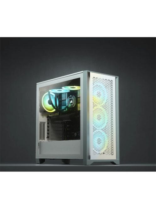 CORSAIR Ház 4000D AIRFLOW, Tápegység nélkül, Edzett Üveg, fehér