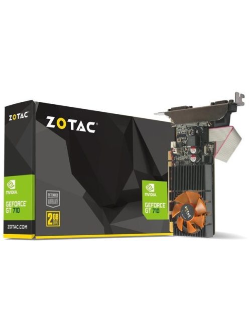 ZOTAC Videokártya PCI-Ex16x nVIDIA GT 710 2GB DDR3 Low Profile