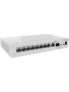 Huawei eKit Switch 8x1000Mbps (124W POE+) + 1x1000Mbps Uplink + 1x1GE (SFP), Nem menedzselhető, Asztali - S110-8P2ST