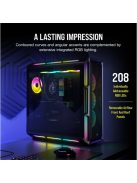 CORSAIR Ház iCUE 5000T RGB, 3xLL120 RGB Ventillátorral + Commander Core XT, Tápegység nélkül, Edzett Üveg, fekete