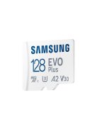 SAMSUNG Memóriakártya, EVO Plus microSDXC kártya ,128GB, UHS-1, U3, V30, A2, + SD Adapter, R160/W