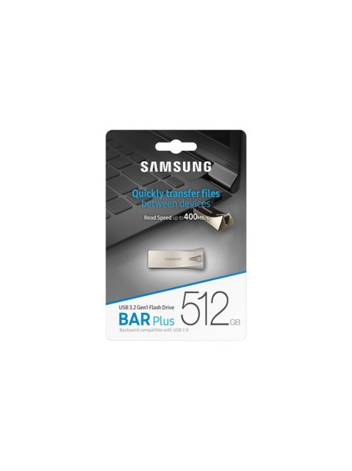 SAMSUNG Pendrive BAR Plus USB 3.1 Flash Drive 512GB (Champaign Silver)