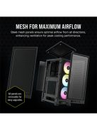 CORSAIR Ház 2000D RGB AIRFLOW Mini-ITX, 3xAF120 RGB SLIM Ventillátorral, SFX Tápegység nélkül, Edzett Üveg, fekete